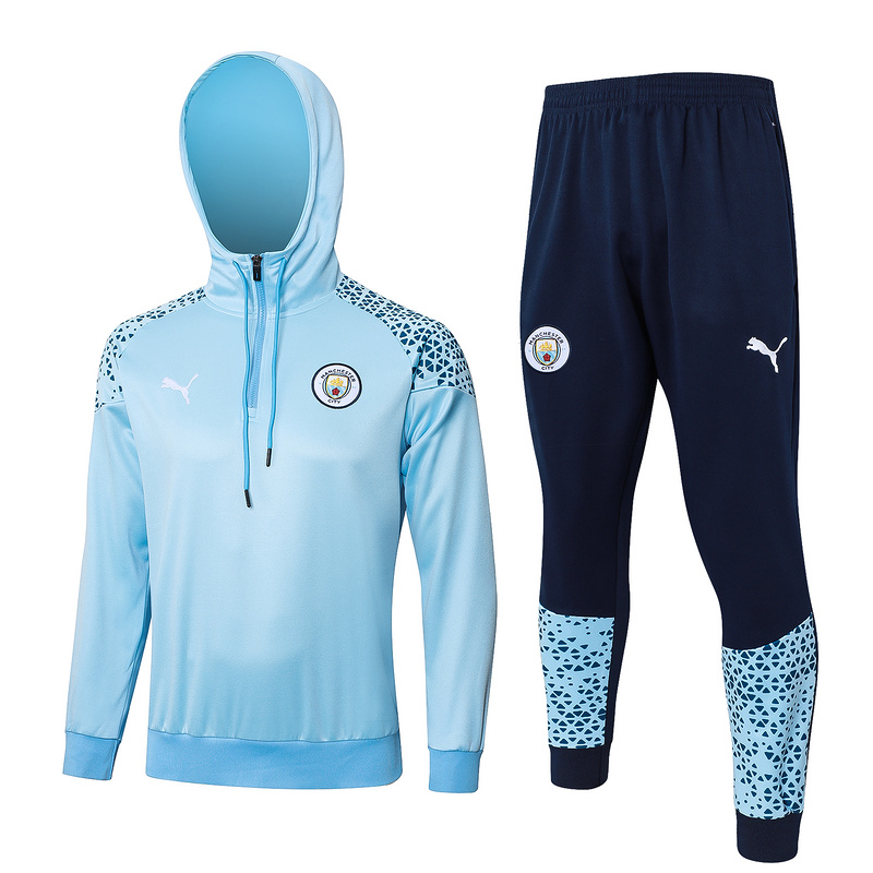 AAA Quality Manchester City 23/24 Hoodie Tracksuit - Sky Blue